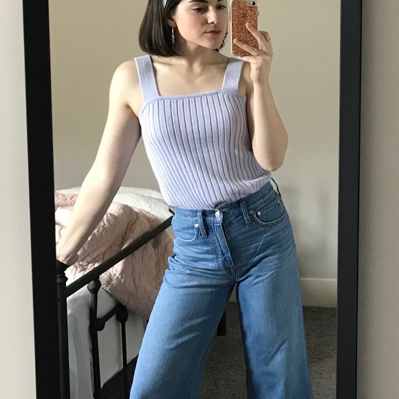 COPY - Ribbed lavender Madewell top - Picture 2 of 3